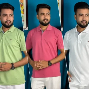 Tommy 3pcs Polo- Lemon, Pink & White