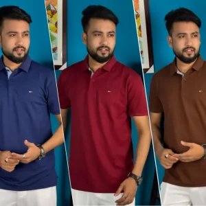 Tommy 3pcs Polo- Navy, Marron & Coffee