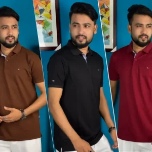 Tommy 3pcs Polo- Coffee, Black & Marron