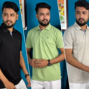 3pcs Polo-Black, Lemon & Cream White